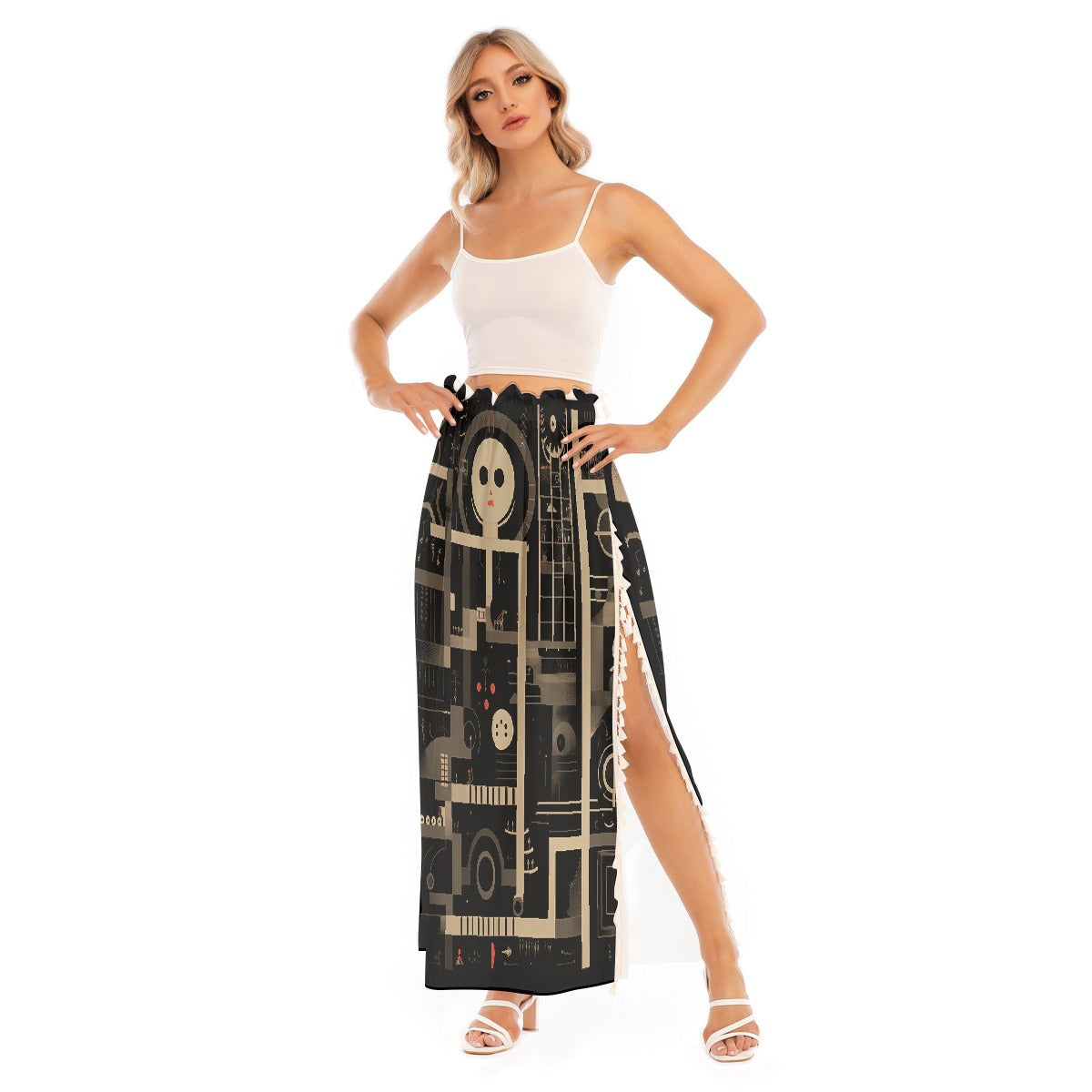 All-Over Print Women's Side Split Skirt