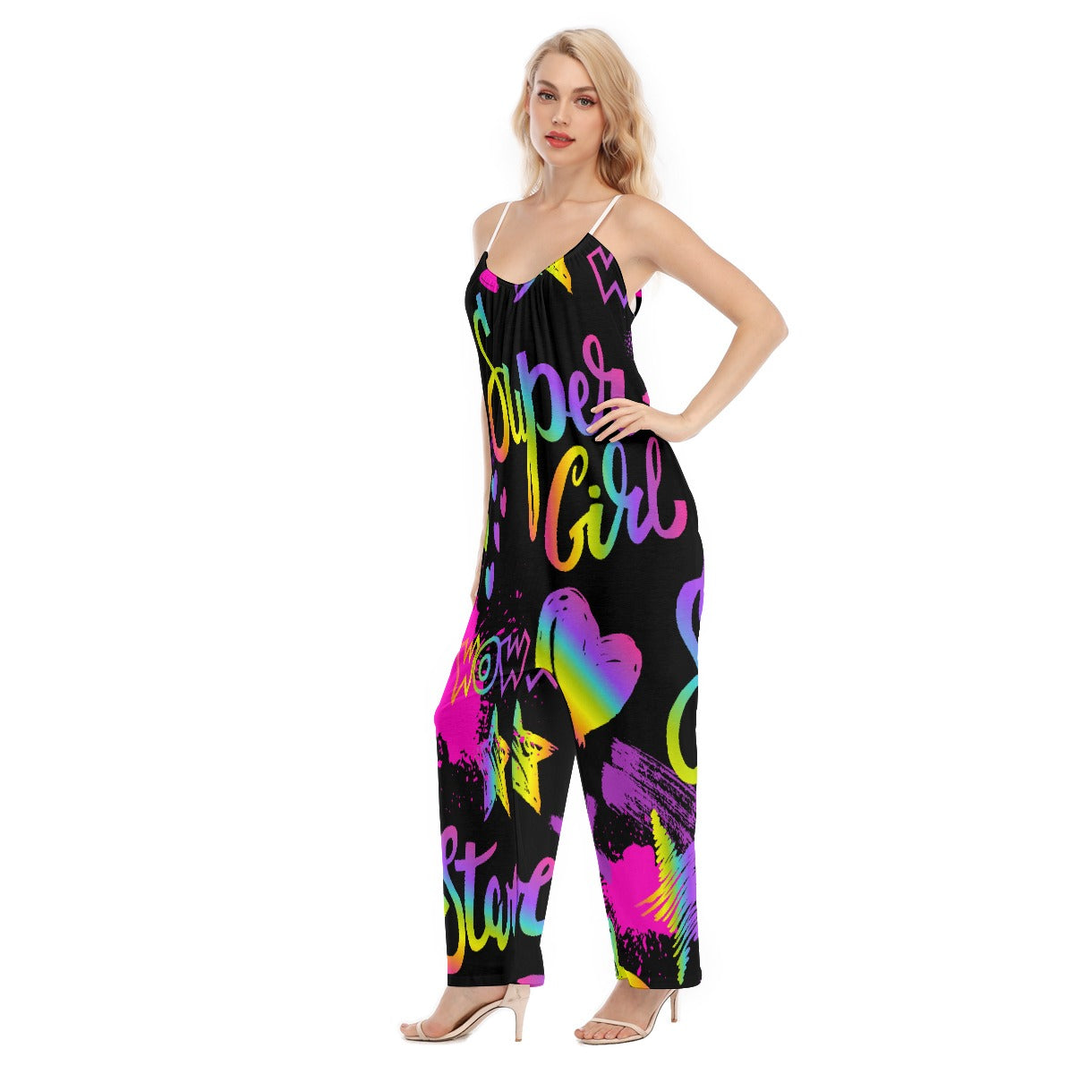 All-Over Print Women's Loose Cami Jumpsuit