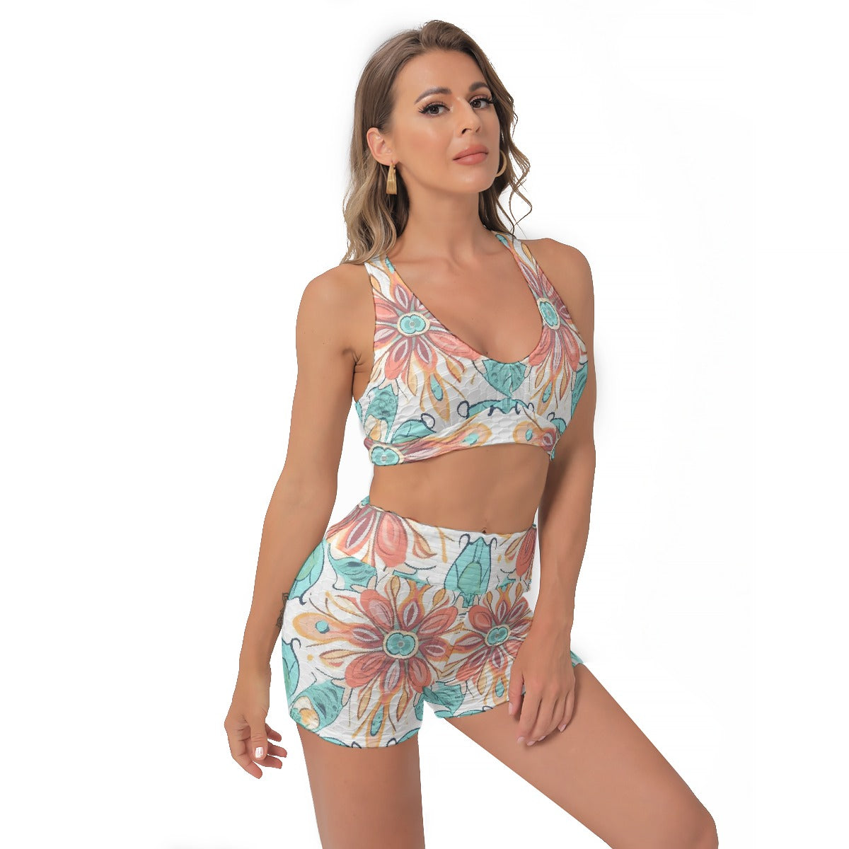 All-Over Print Women's Sports Bra Suit