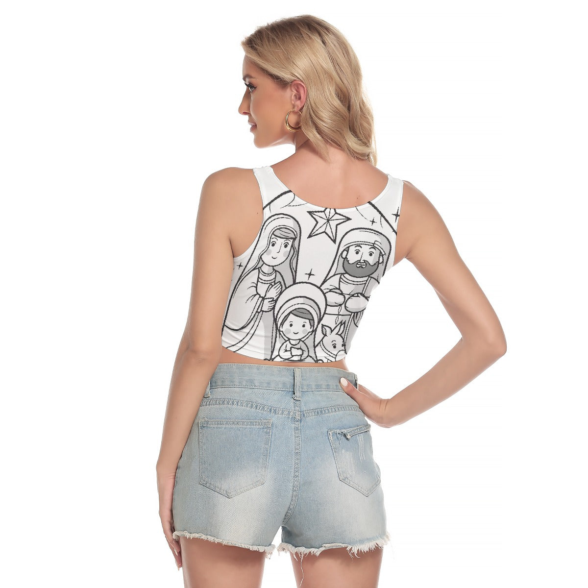 All-Over Print Women's Sport Crop Tank Top