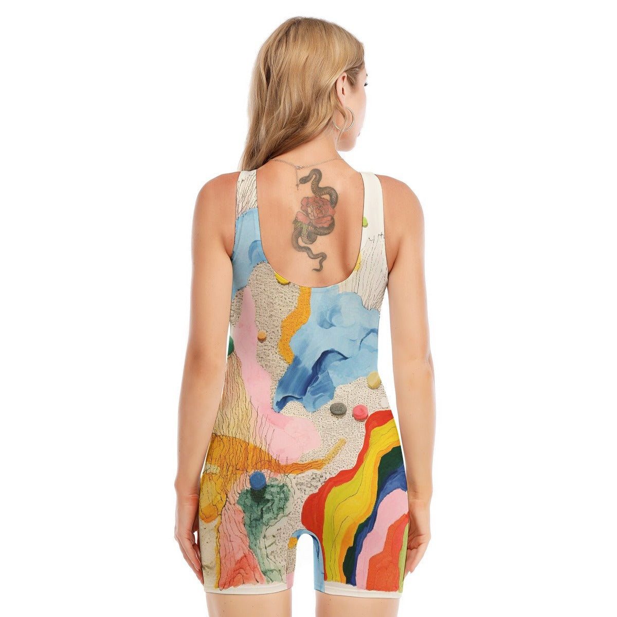 All-Over Print Women's Sleeveless One-piece Swimsuit
