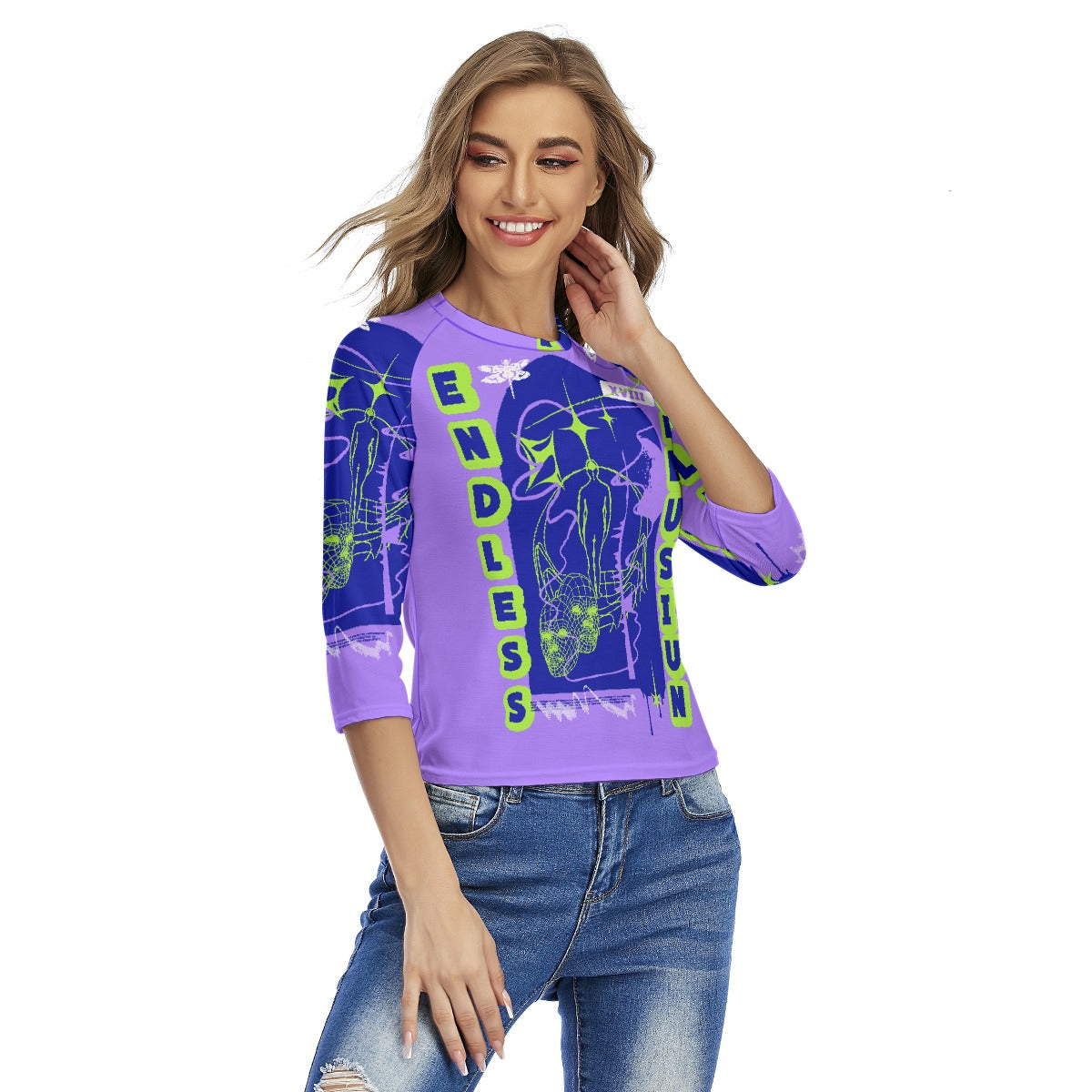 All-Over Print Women's Raglan Sleeves T-shirts