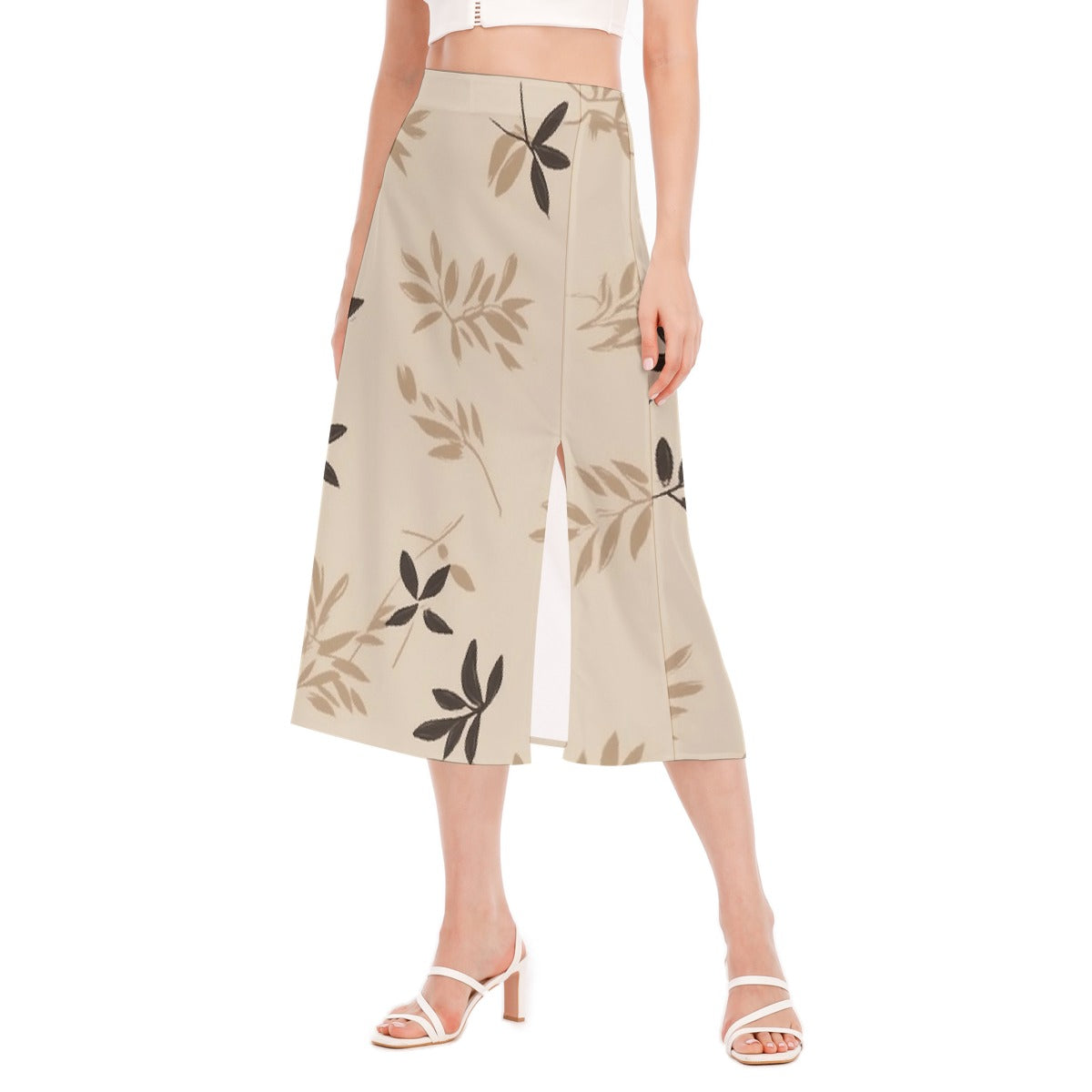 All-Over Print Women's High Slit Long Skirt