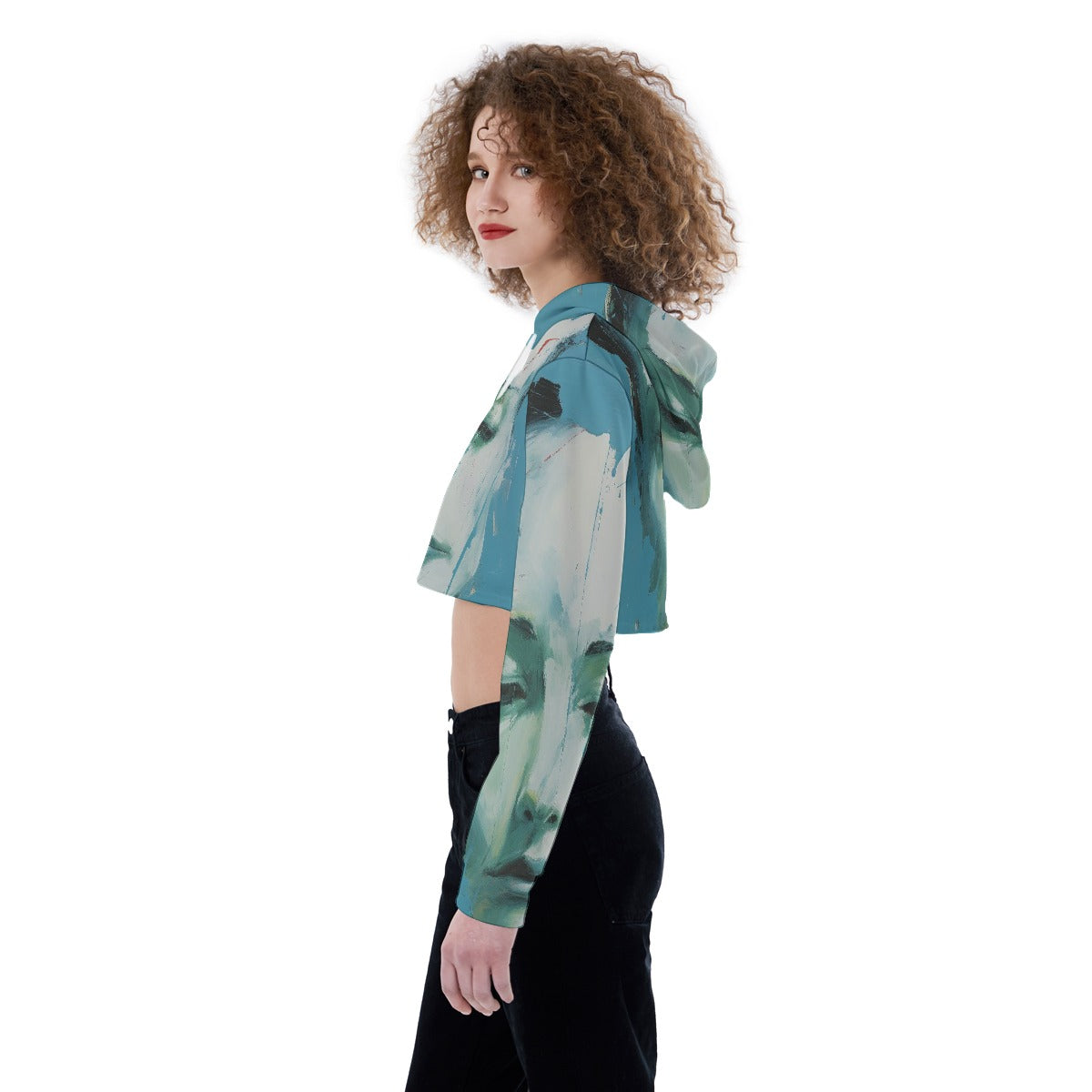 All-Over Print Women's Crop Top Hoodie