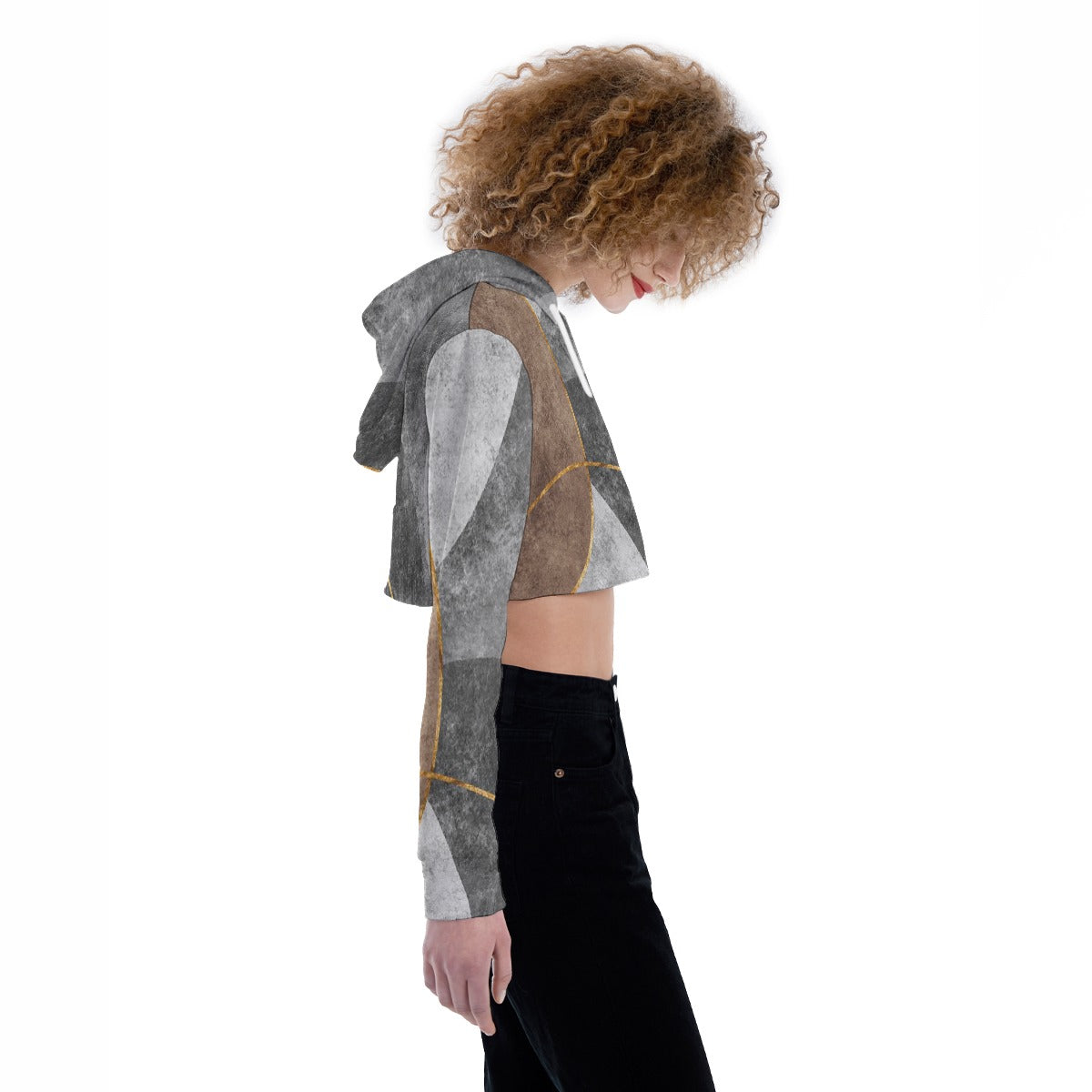 All-Over Print Women's Crop Top Hoodie