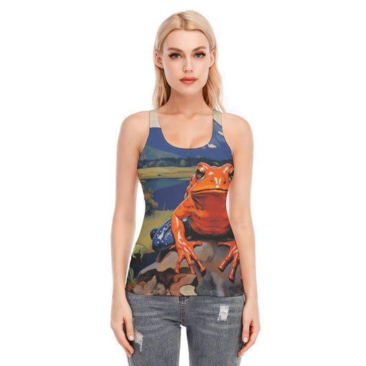 All-Over Print Women's Racer Vest | 190GSM Cotton
