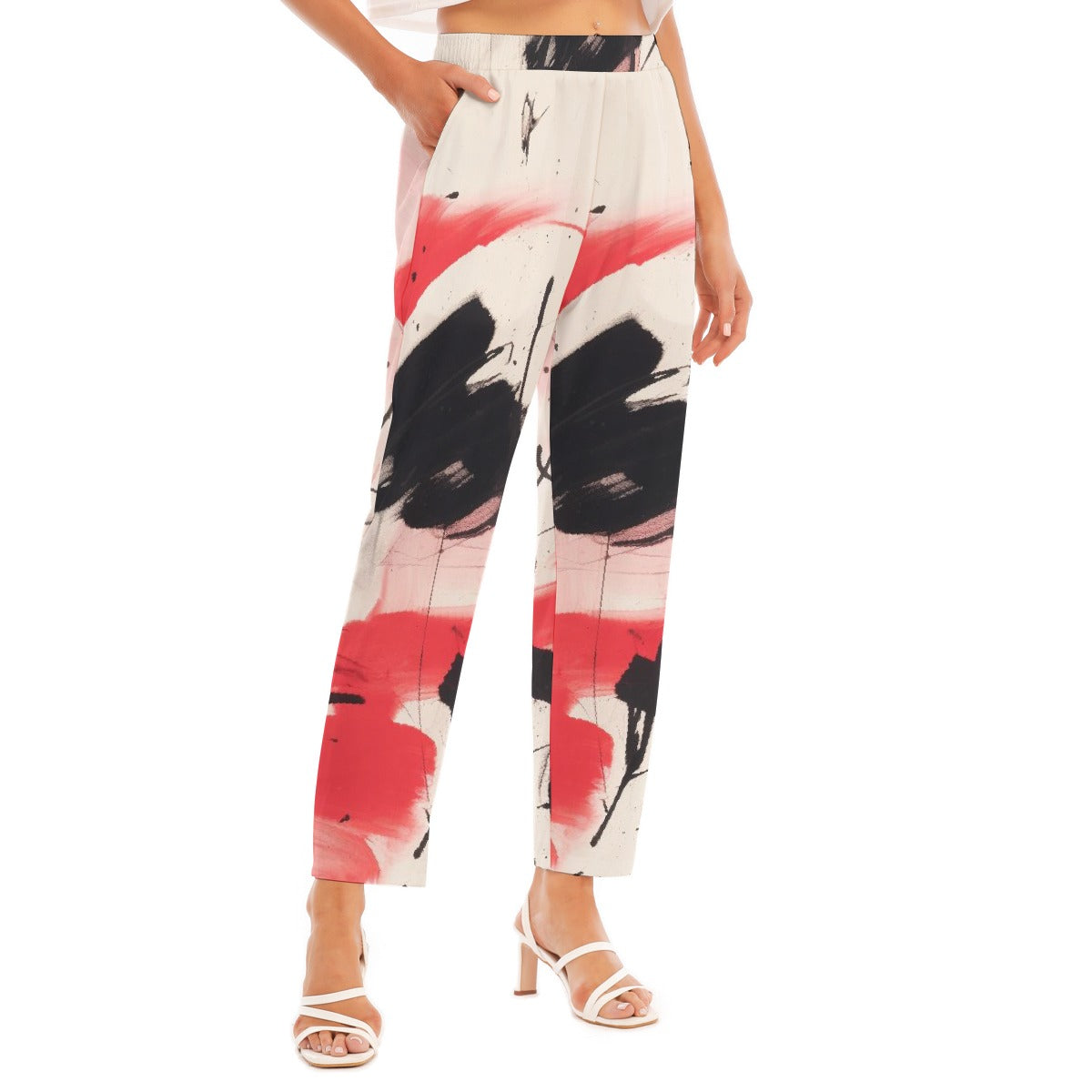 All-Over Print Women's Loose Straight-leg Pants