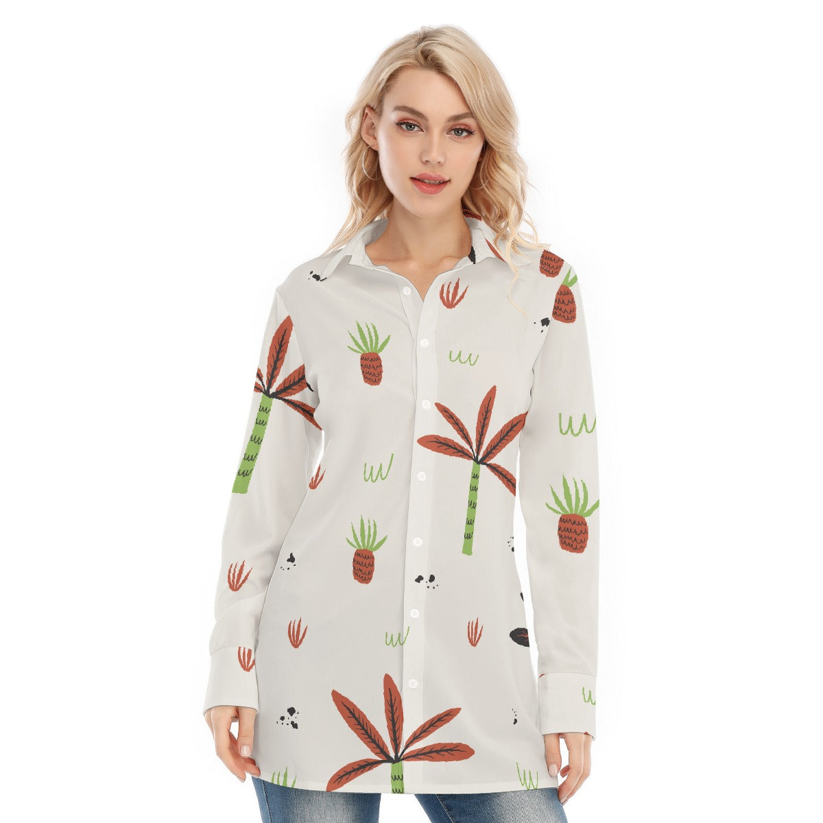 All-Over Print Women's Long Shirt