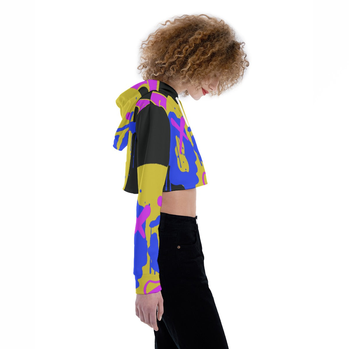 All-Over Print Women's Crop Top Hoodie