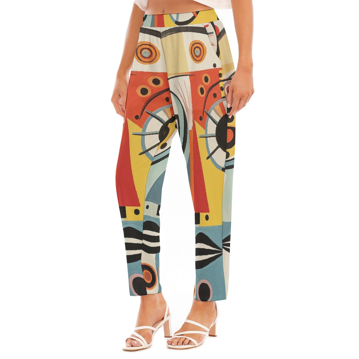 All-Over Print Women's Loose Straight-leg Pants