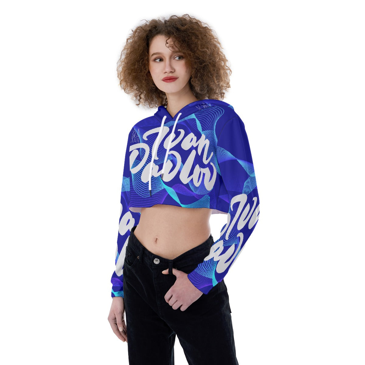 All-Over Print Women's Crop Top Hoodie