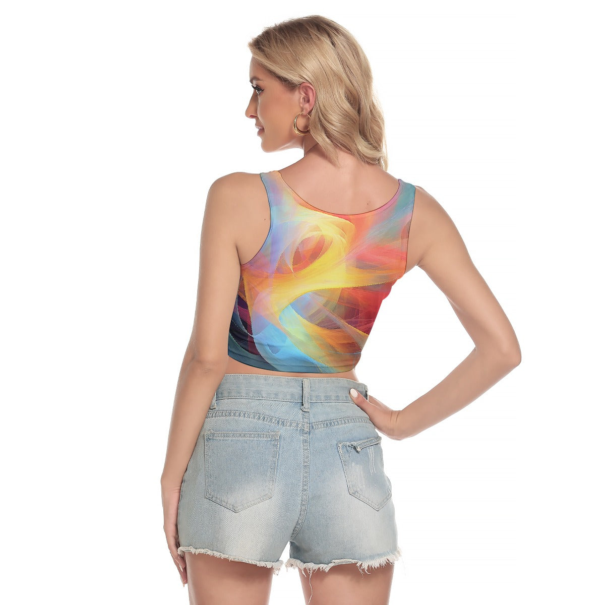 All-Over Print Women's Sport Crop Tank Top