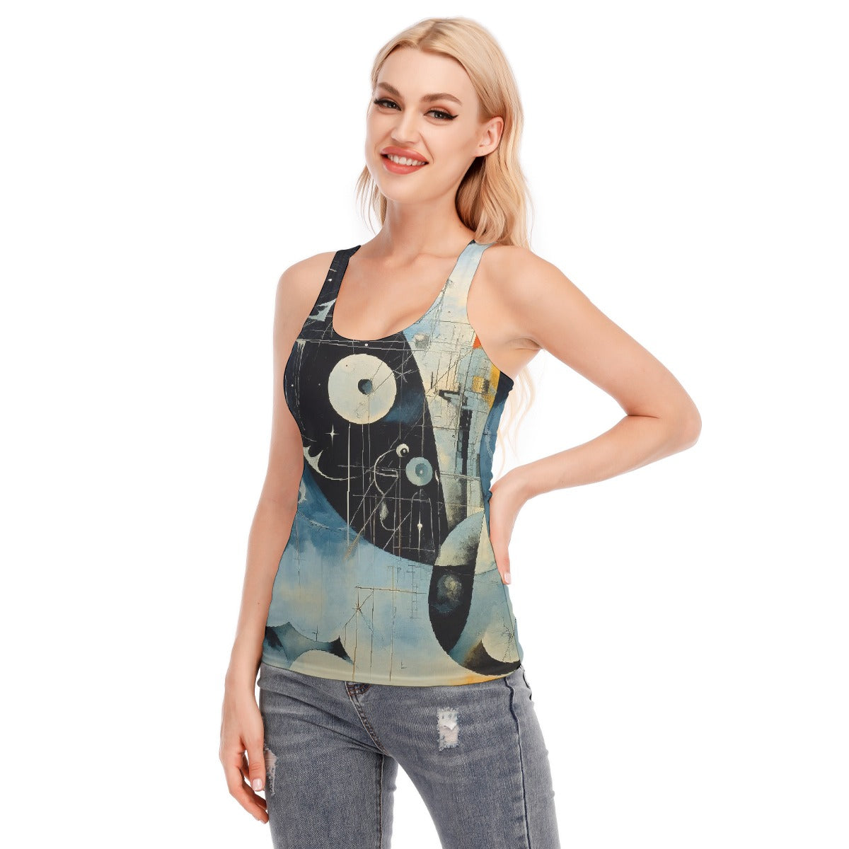 All-Over Print Women's Racer Vest | 190GSM Cotton