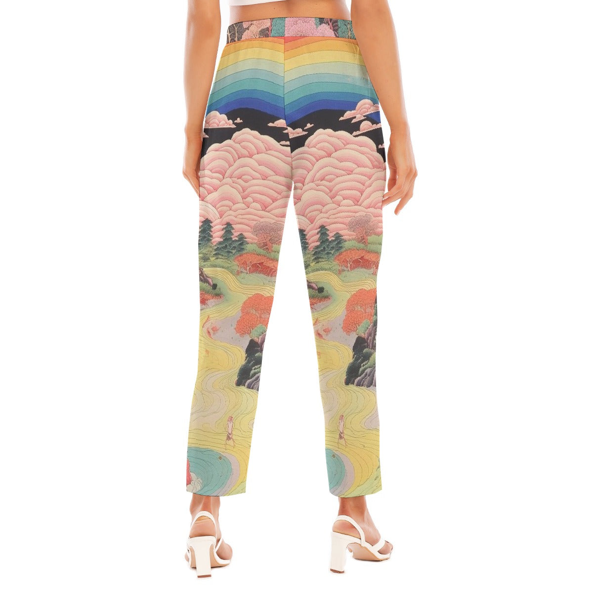 All-Over Print Women's Loose Straight-leg Pants