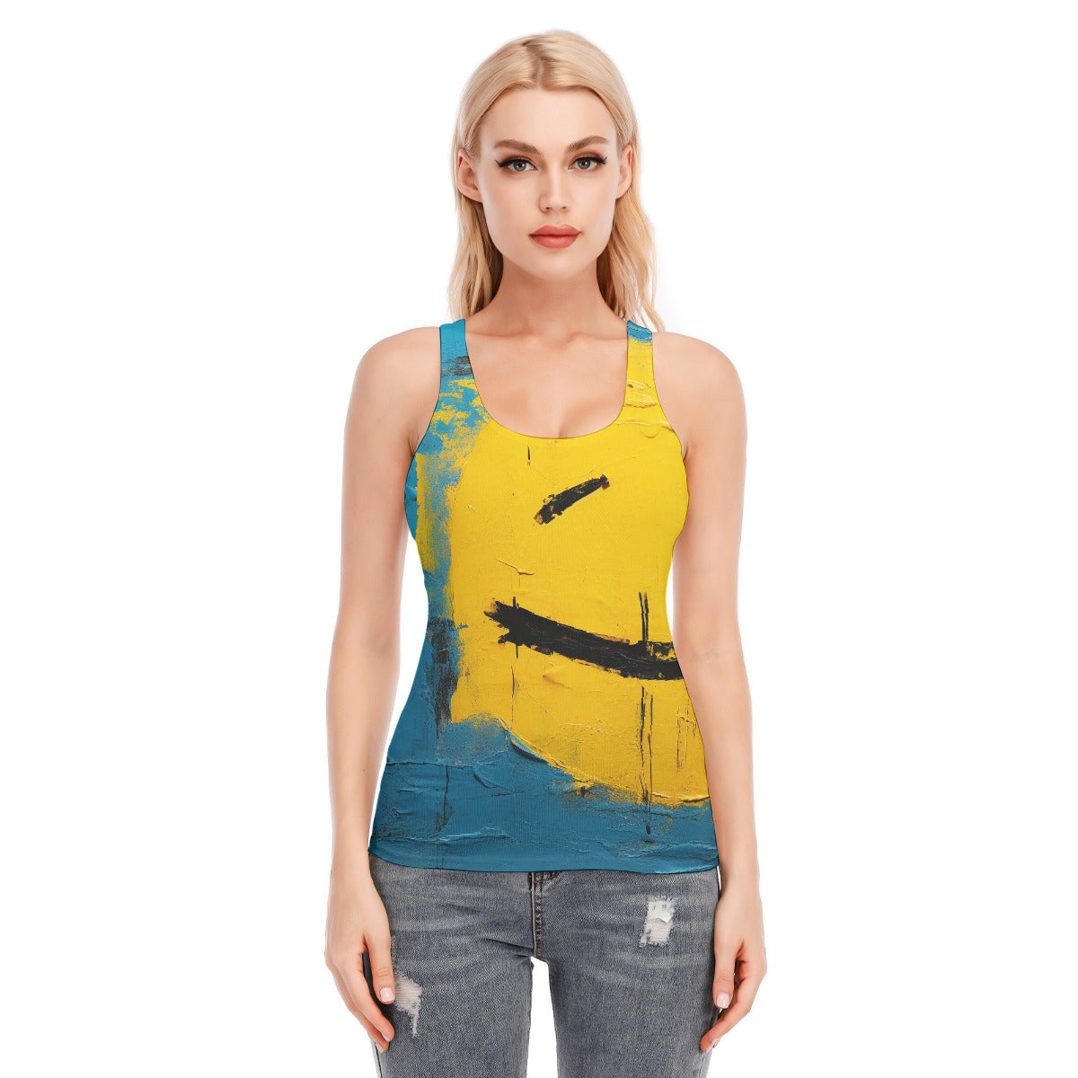 All-Over Print Women's Racer Vest | 190GSM Cotton