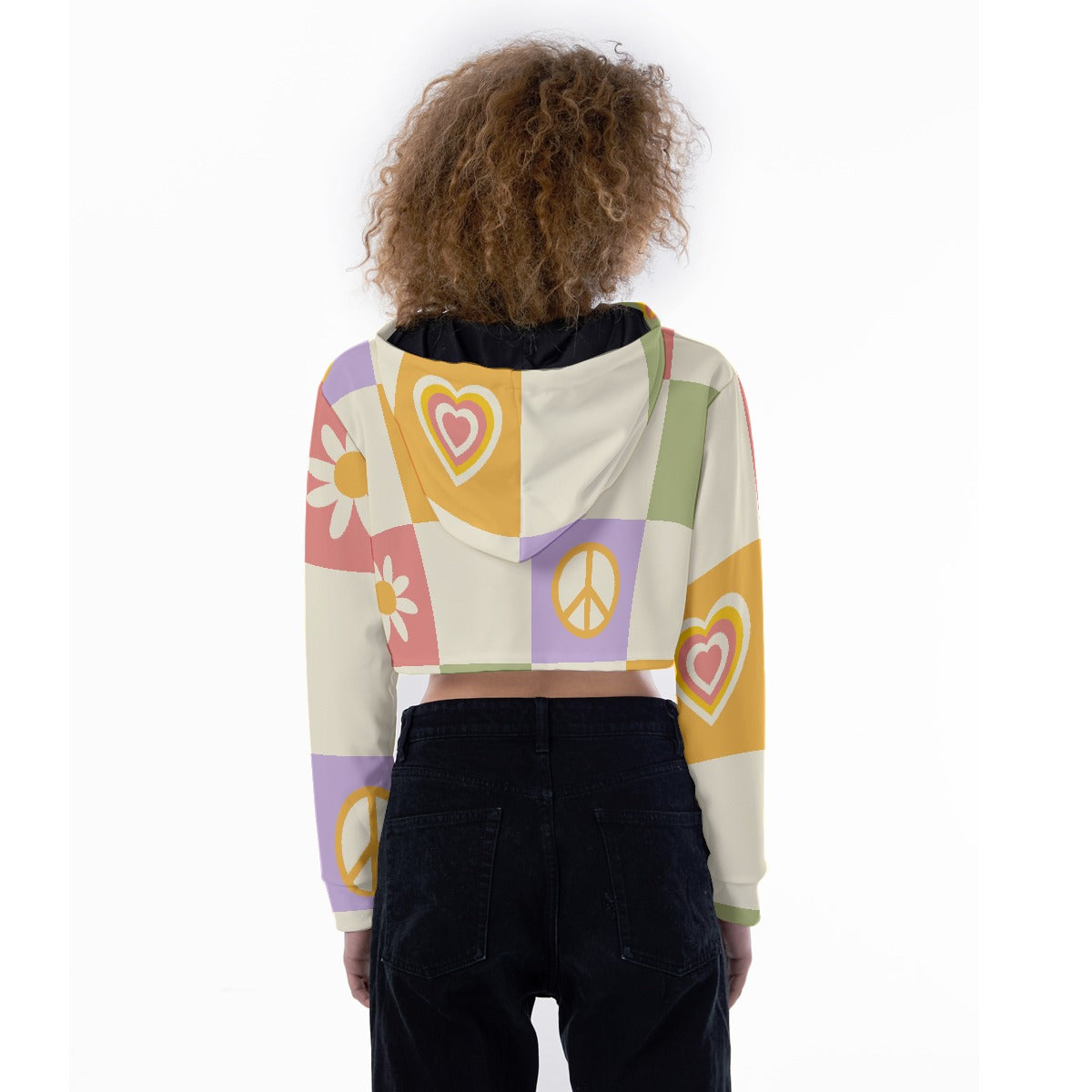 All-Over Print Women's Crop Top Hoodie