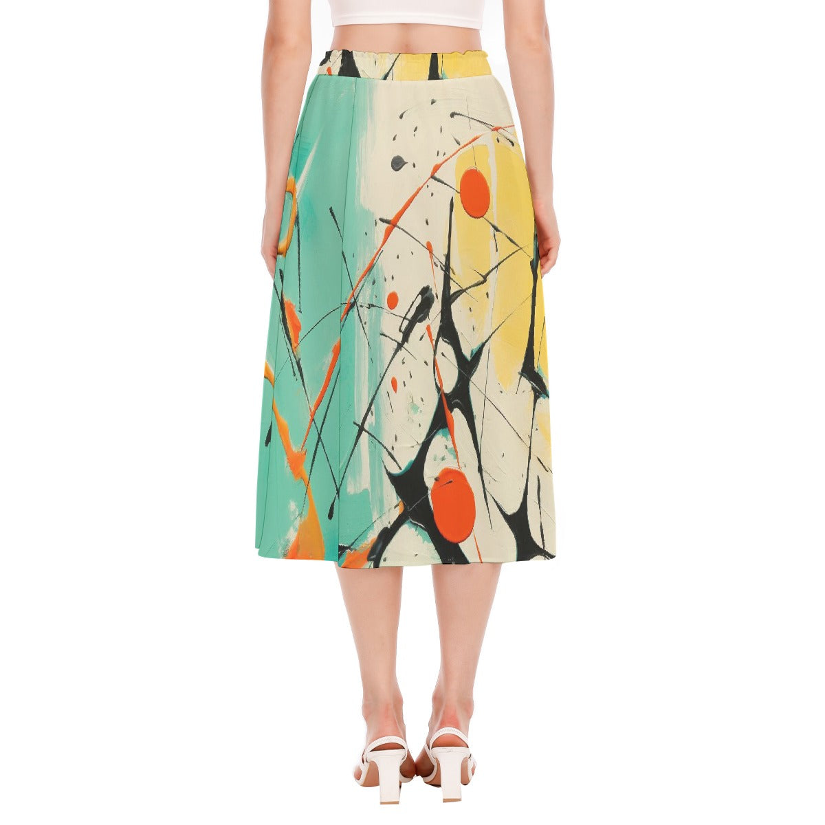 All-Over Print Women's Long Section Chiffon Skirt