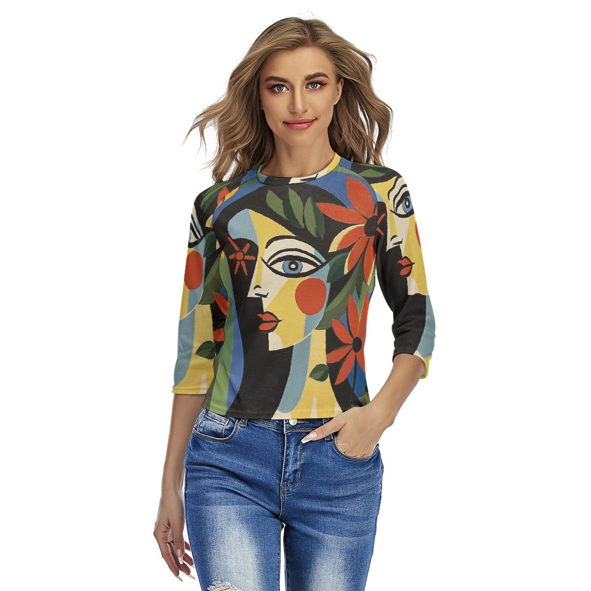 All-Over Print Women's Raglan Sleeves T-shirts