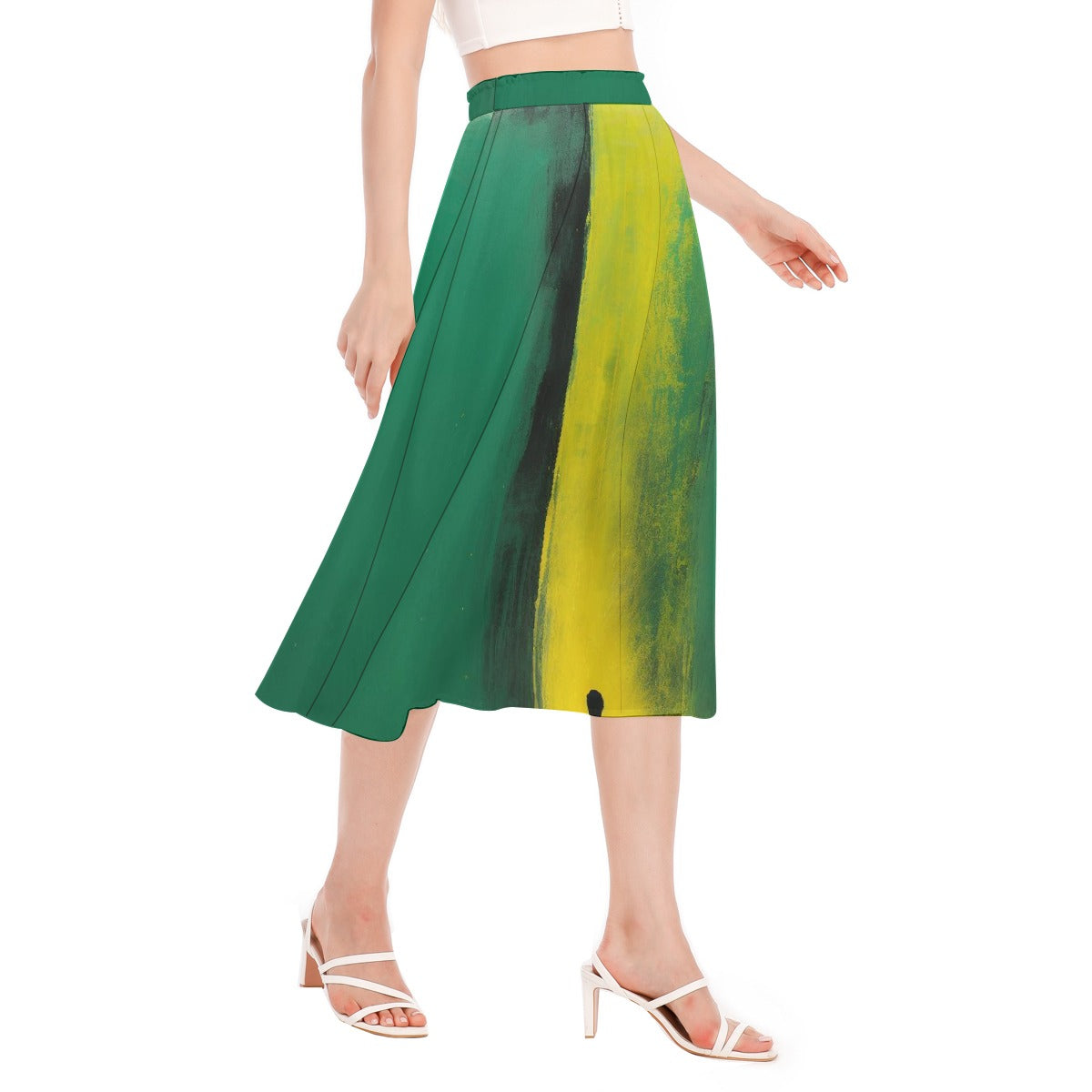 All-Over Print Women's Long Section Chiffon Skirt