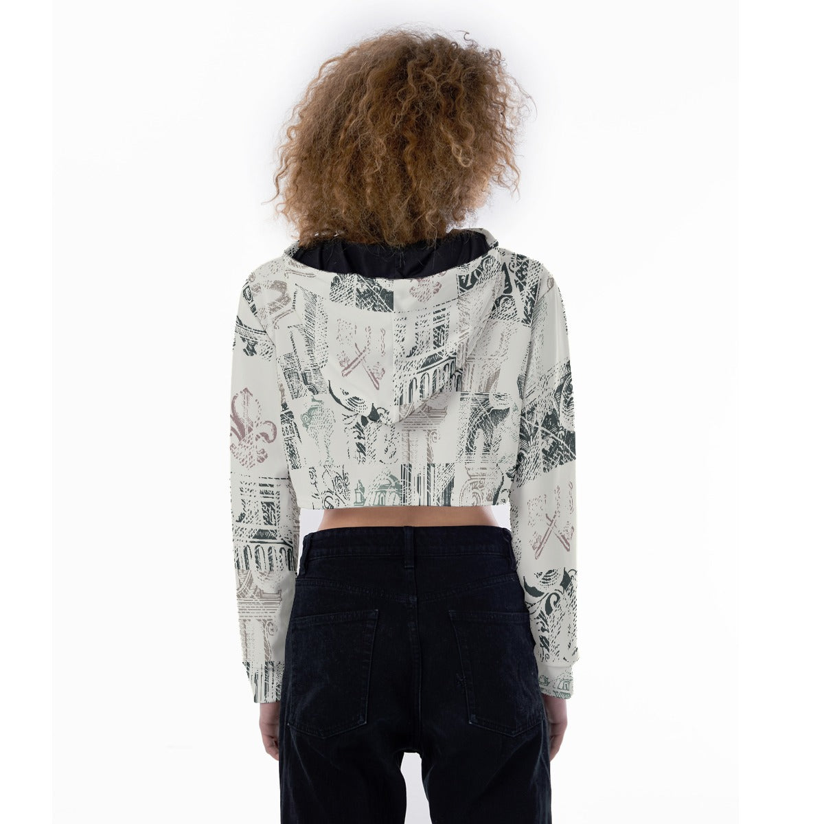 All-Over Print Women's Crop Top Hoodie