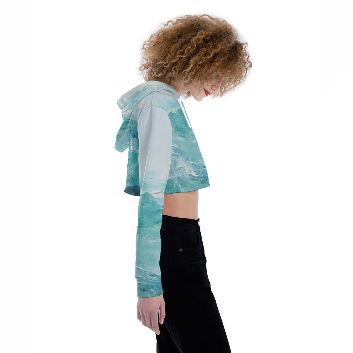 All-Over Print Women's Crop Top Hoodie