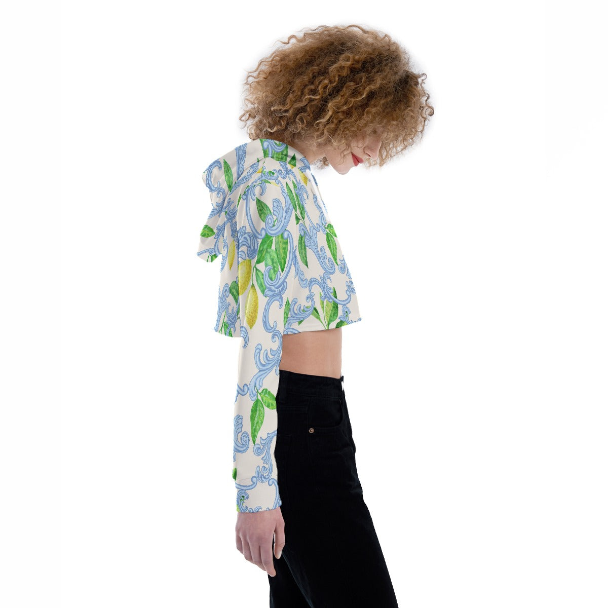 All-Over Print Women's Crop Top Hoodie