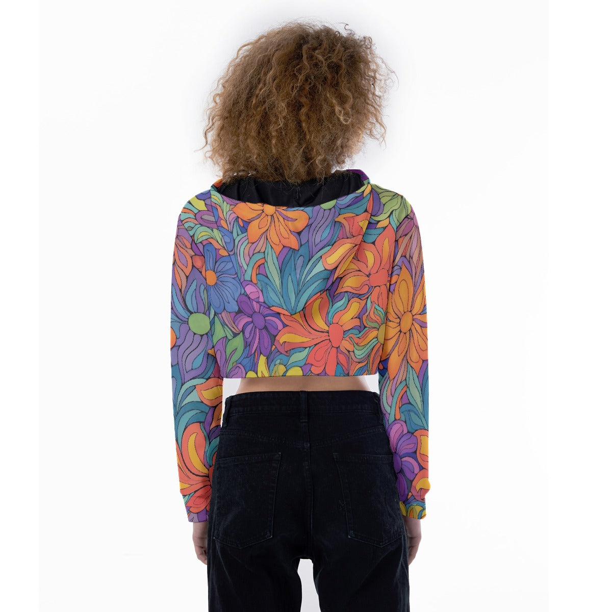 All-Over Print Women's Crop Top Hoodie