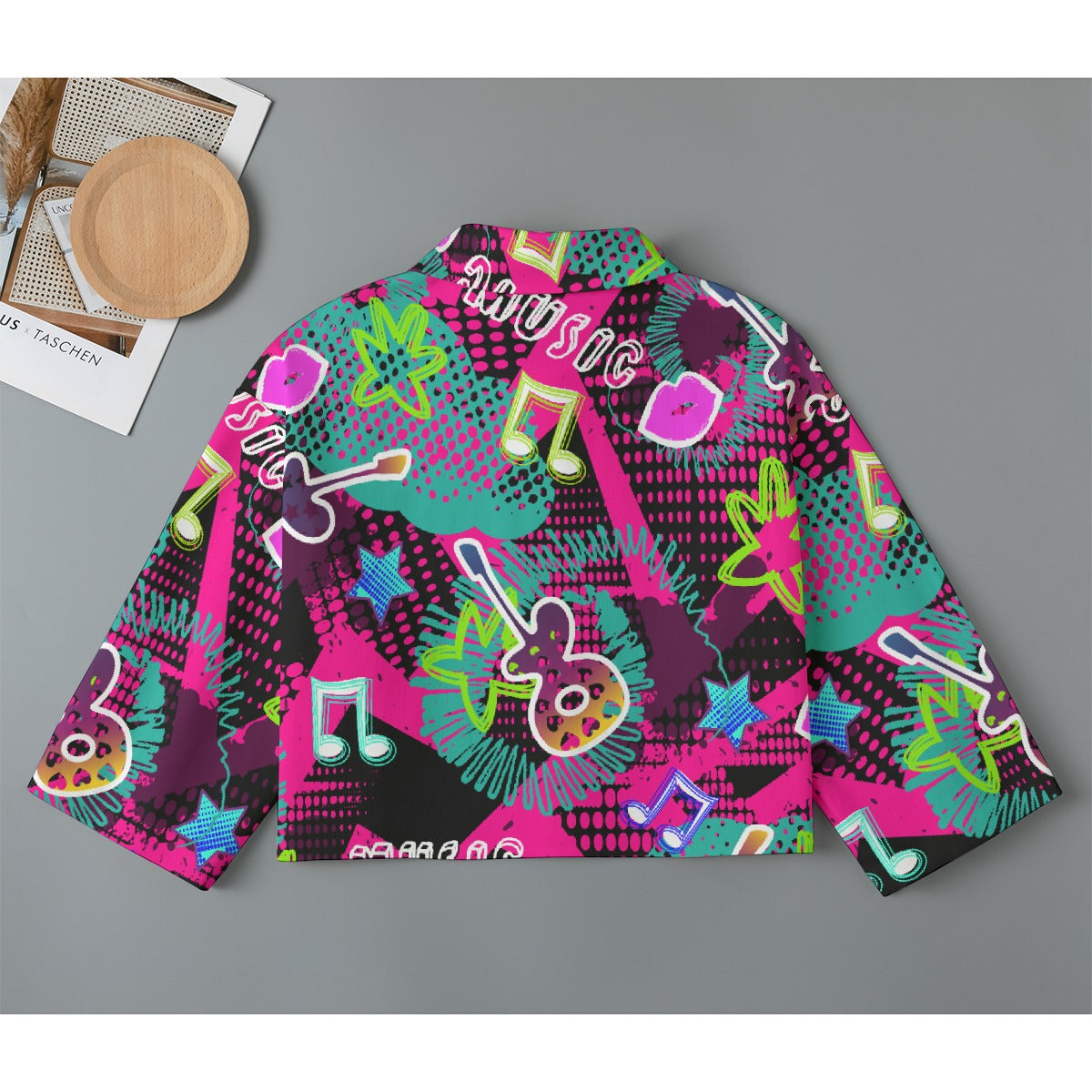 All-Over Print Women's Cropped Jacket | 245GSM Cotton