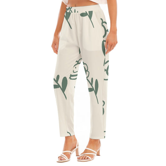 All-Over Print Women's Loose Straight-leg Pants
