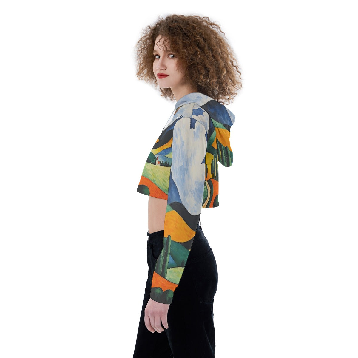 All-Over Print Women's Crop Top Hoodie