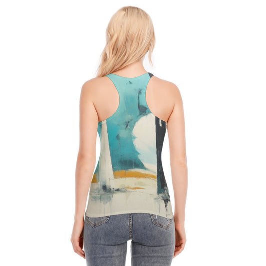 All-Over Print Women's Racer Vest | 190GSM Cotton