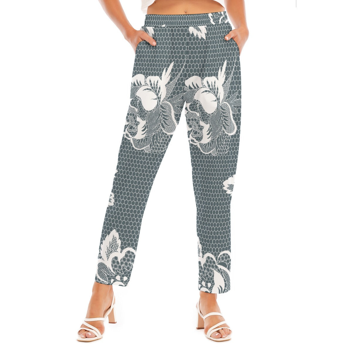 All-Over Print Women's Loose Straight-leg Pants