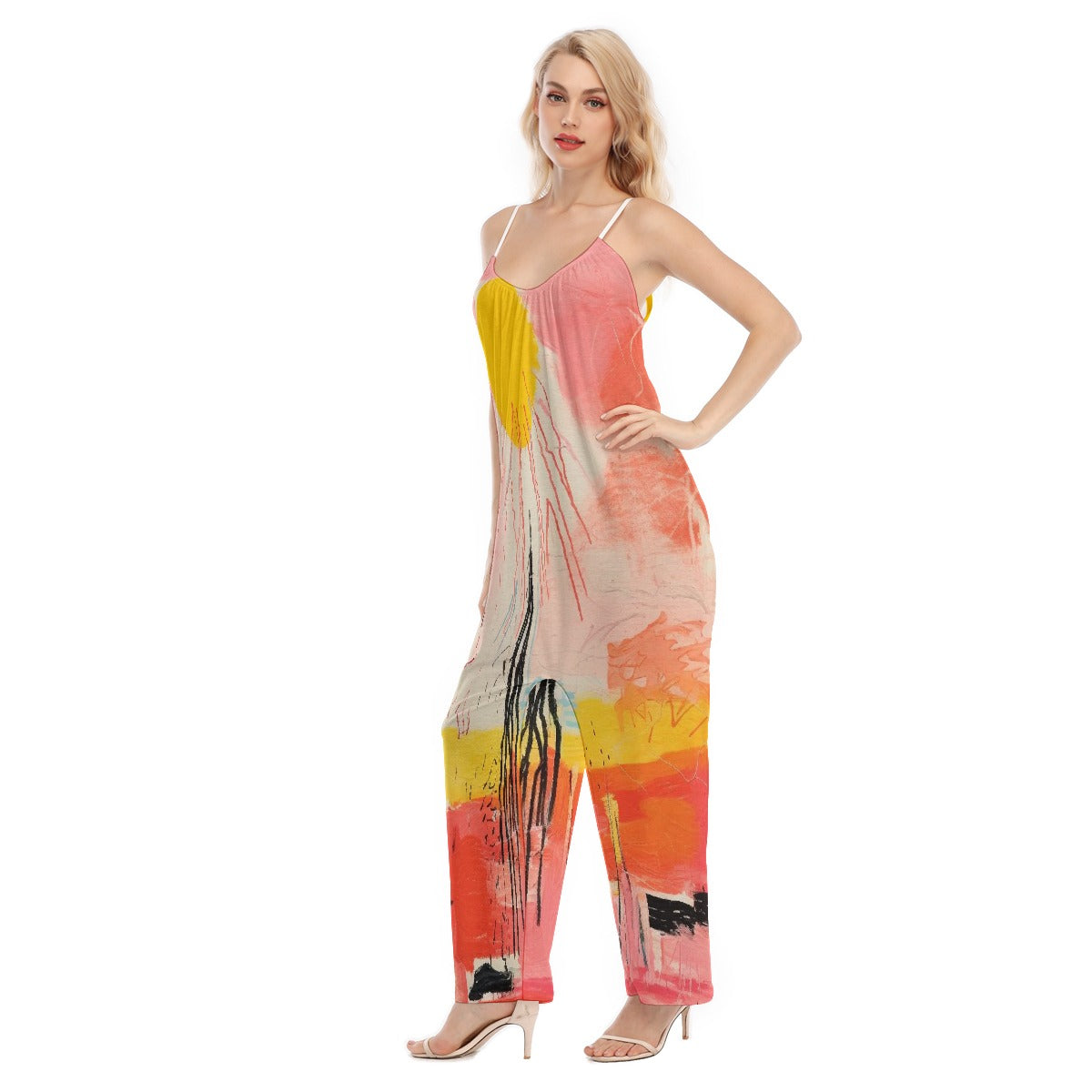All-Over Print Women's Loose Cami Jumpsuit