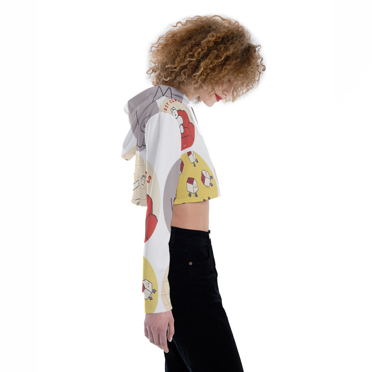 All-Over Print Women's Crop Top Hoodie
