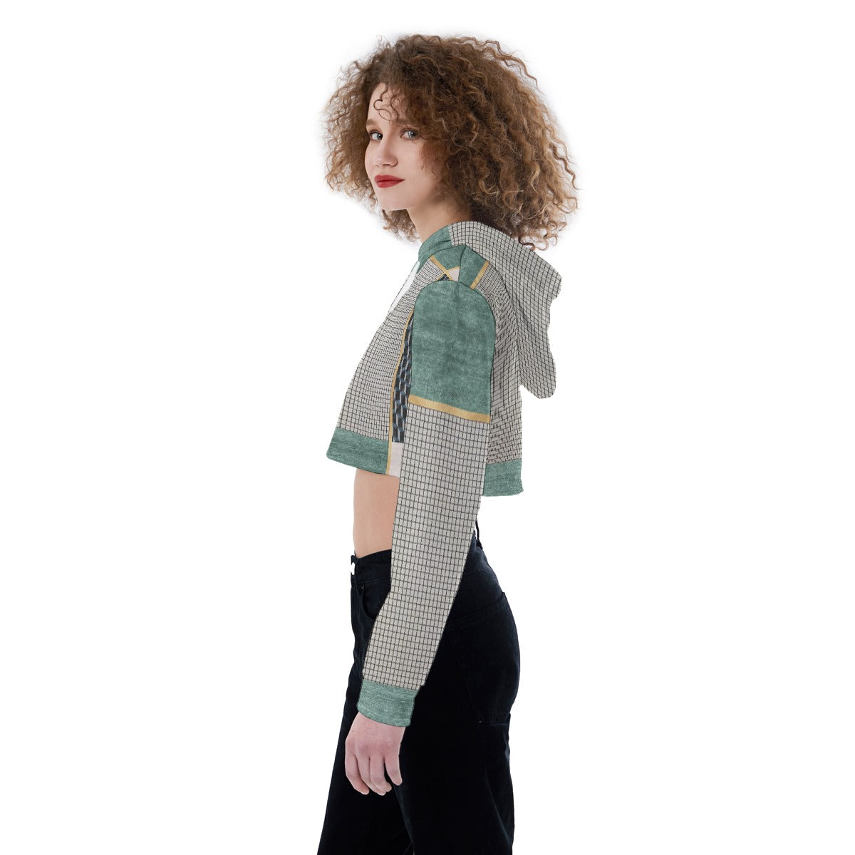 All-Over Print Women's Crop Top Hoodie
