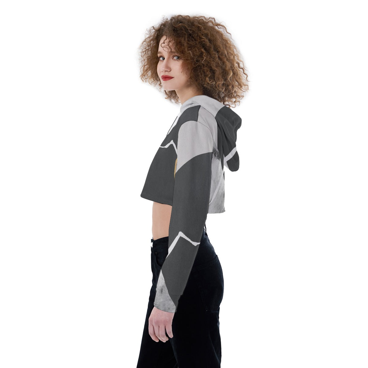 All-Over Print Women's Crop Top Hoodie
