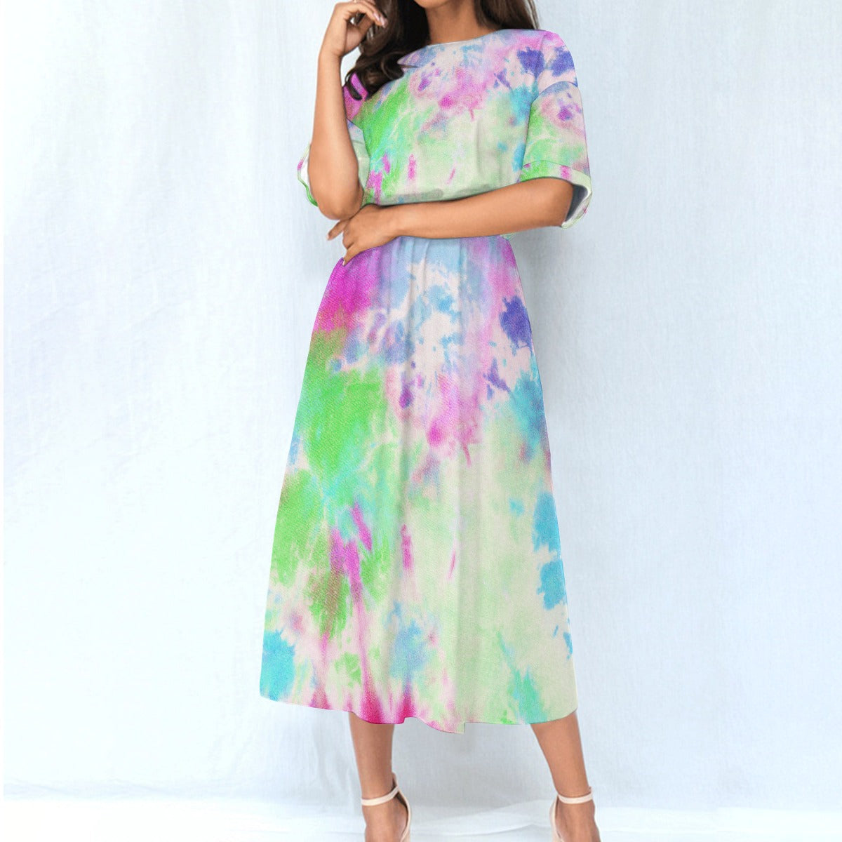 All-Over Print Women's Elastic Waist Dress