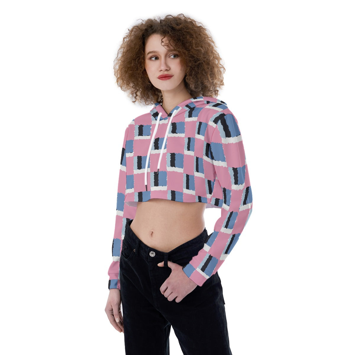 All-Over Print Women's Crop Top Hoodie