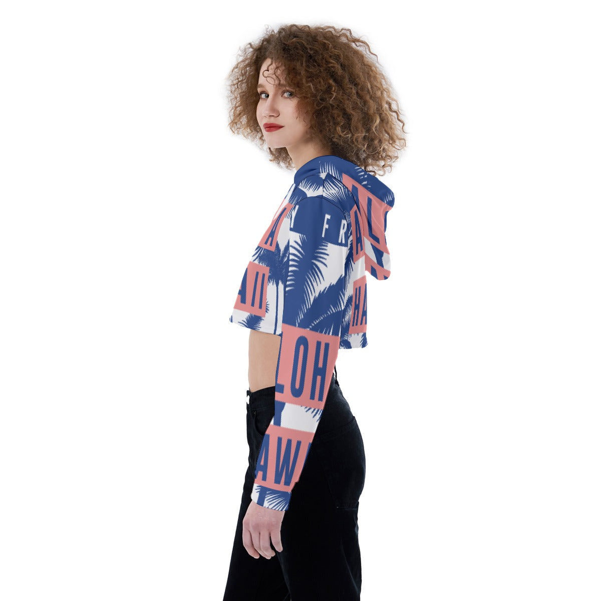 All-Over Print Women's Crop Top Hoodie
