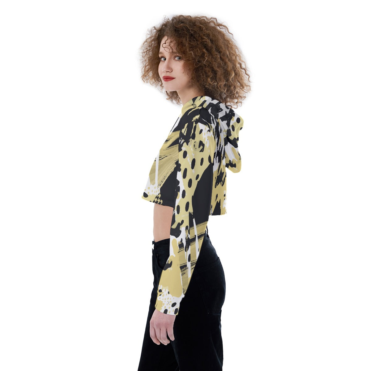 All-Over Print Women's Crop Top Hoodie