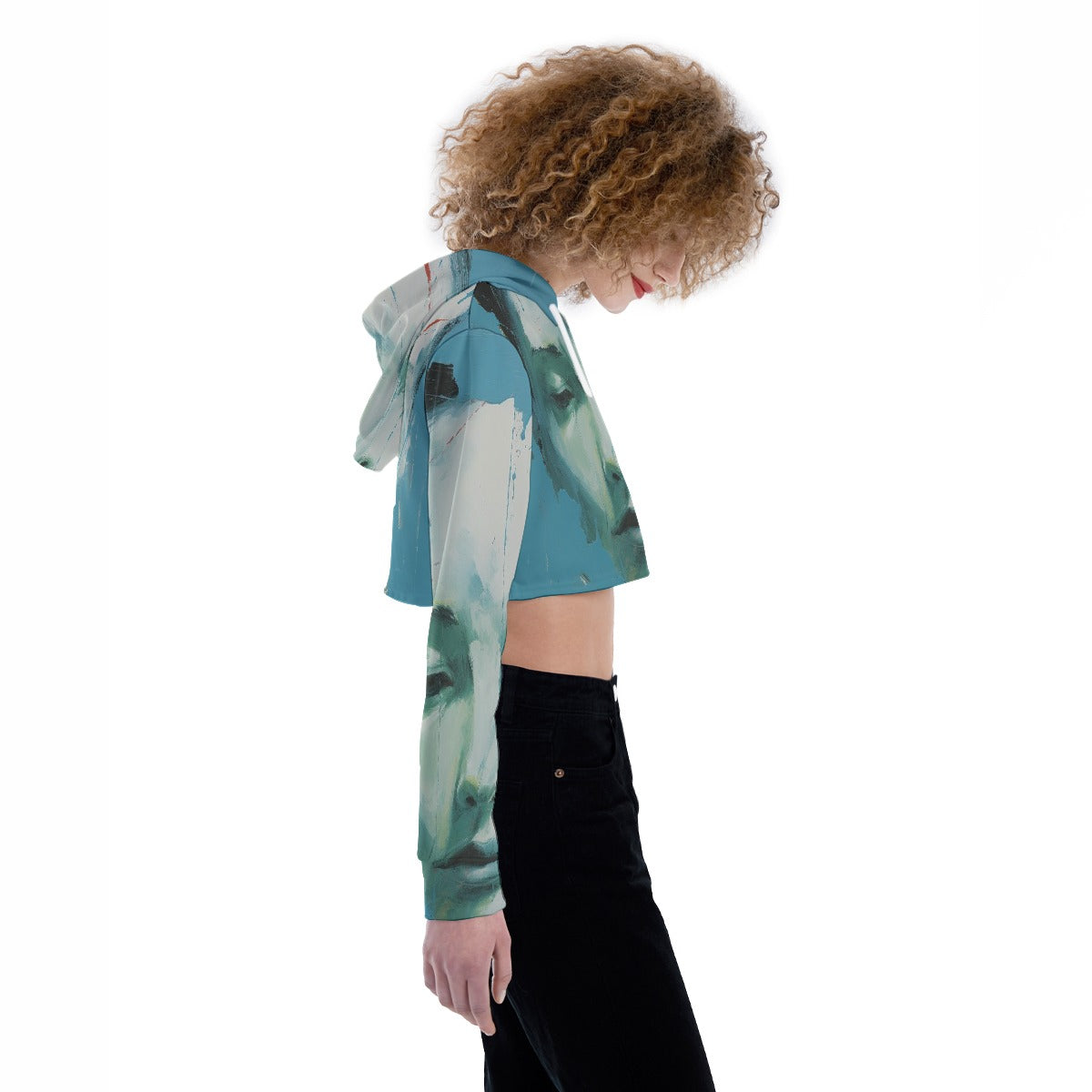 All-Over Print Women's Crop Top Hoodie