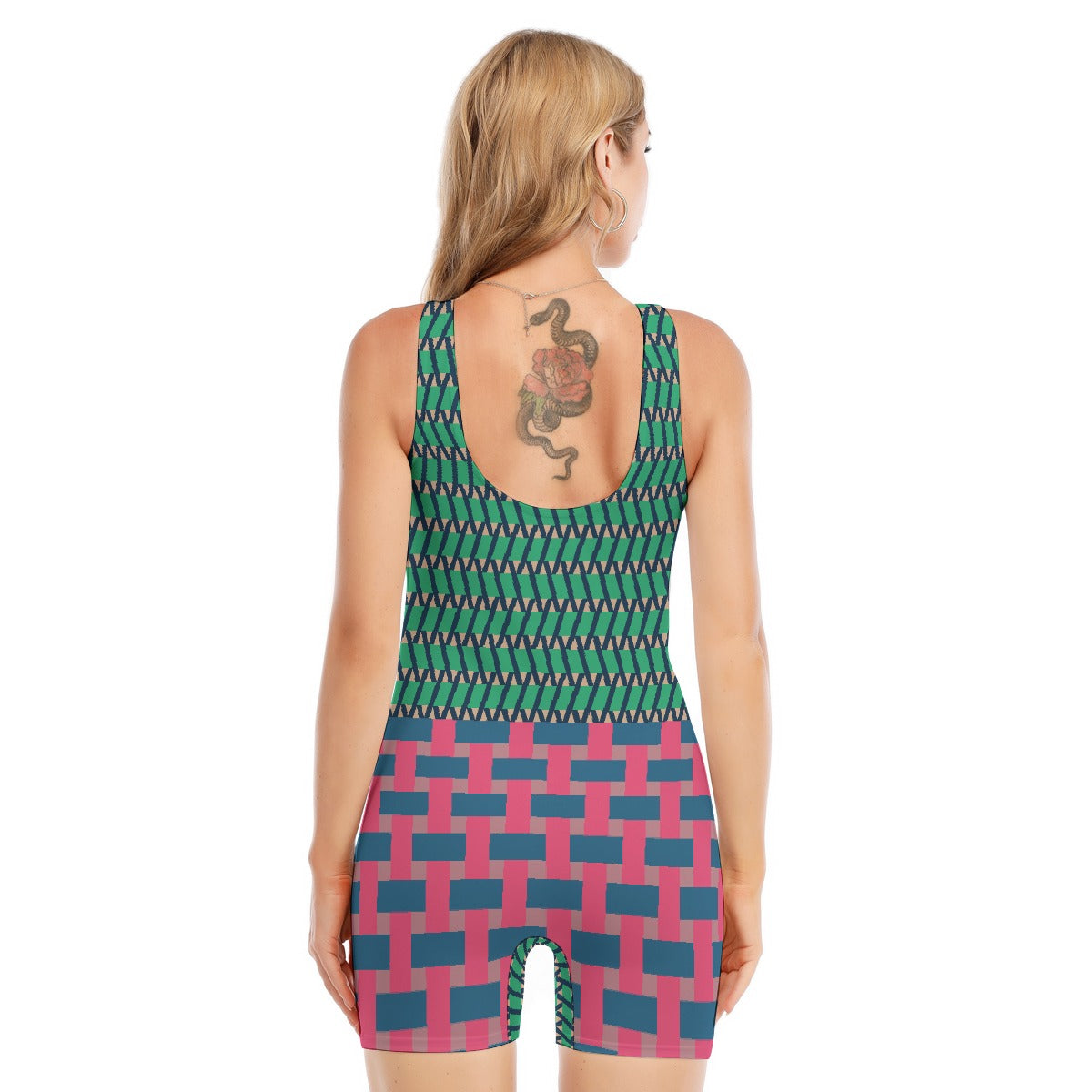 All-Over Print Women's Sleeveless One-piece Swimsuit