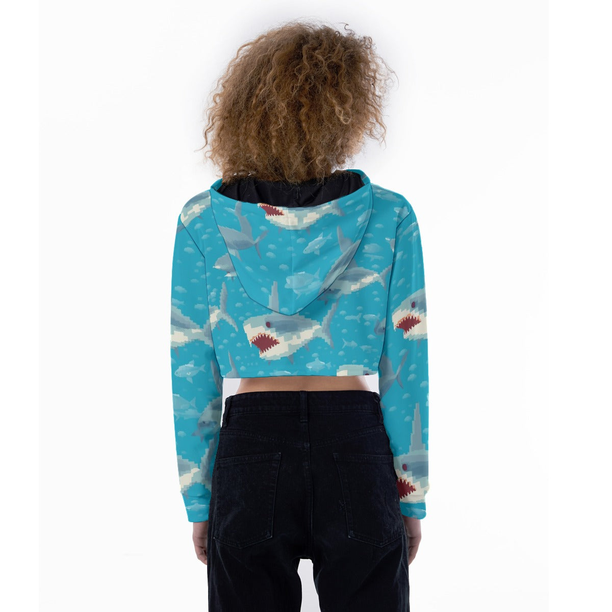 All-Over Print Women's Crop Top Hoodie
