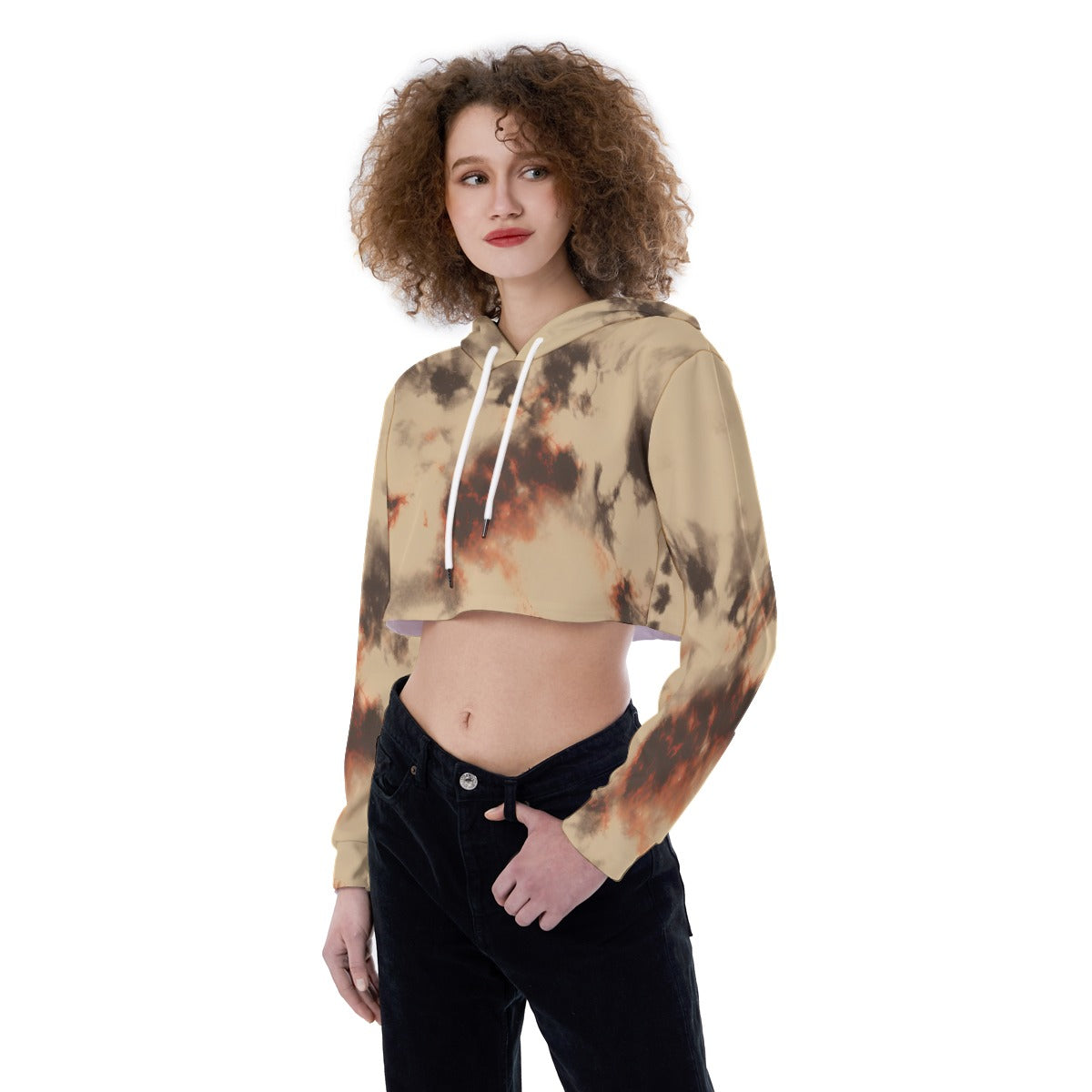All-Over Print Women's Crop Top Hoodie