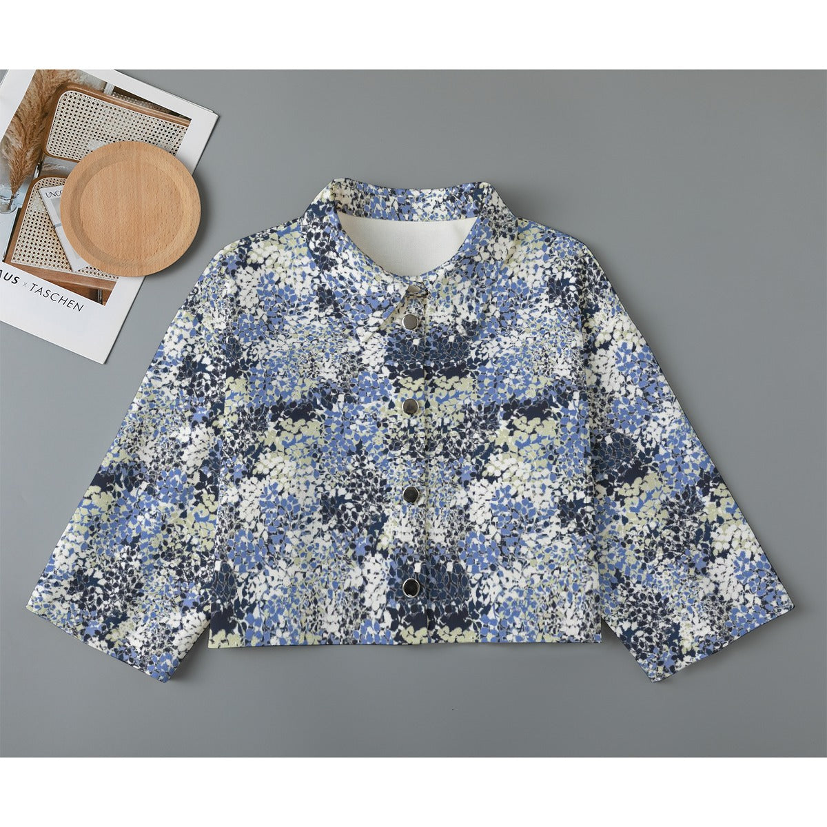 All-Over Print Women's Cropped Jacket | 245GSM Cotton