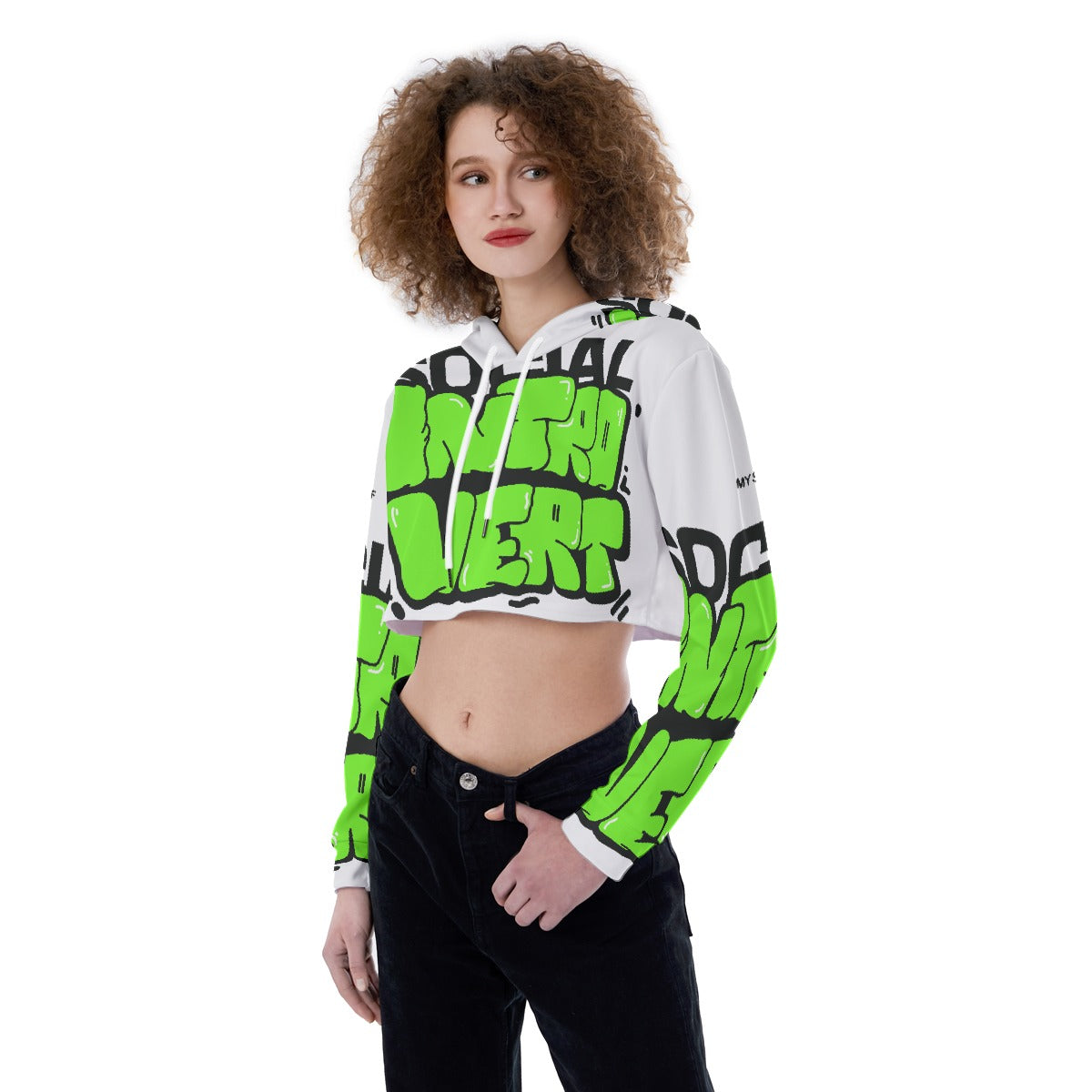 All-Over Print Women's Crop Top Hoodie