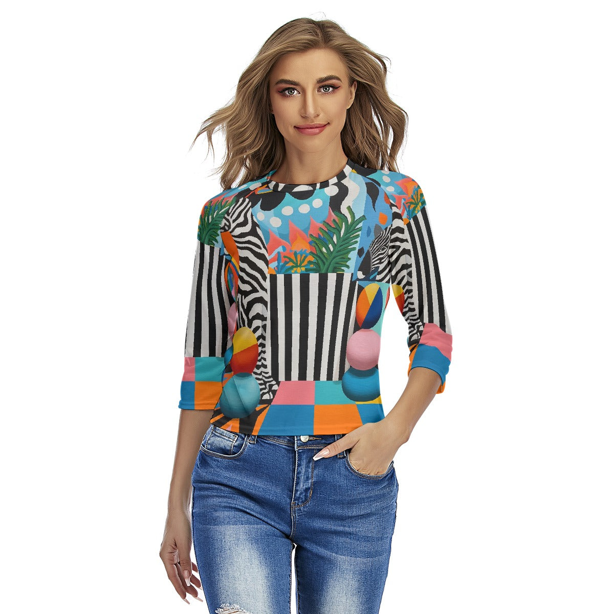 All-Over Print Women's Raglan Sleeves T-shirts