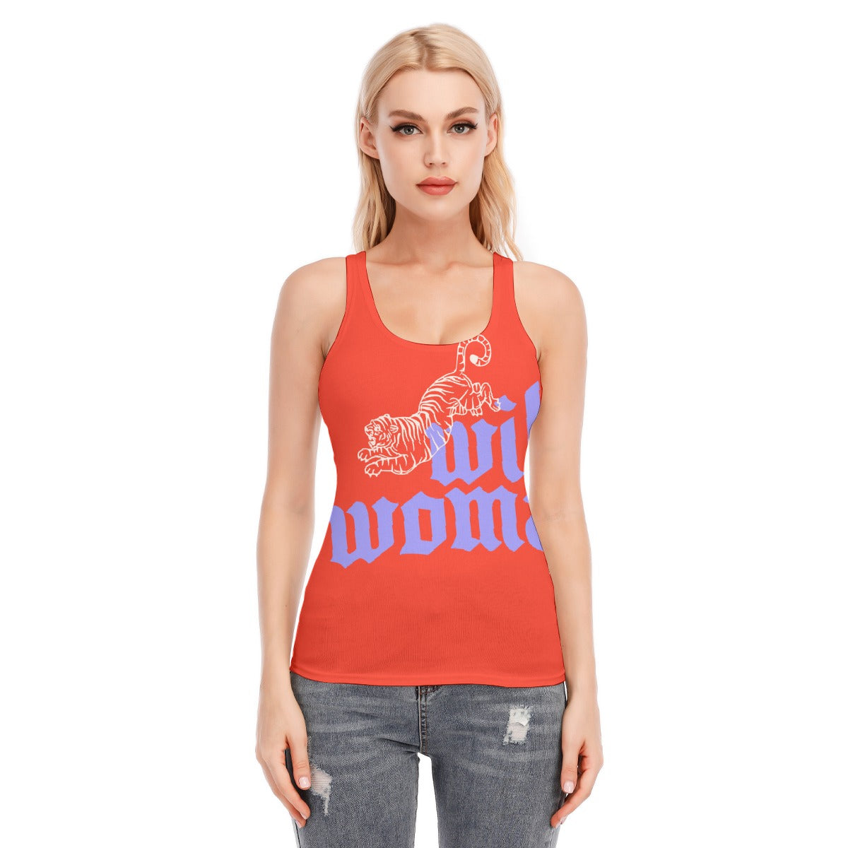 All-Over Print Women's Racer Vest | 190GSM Cotton