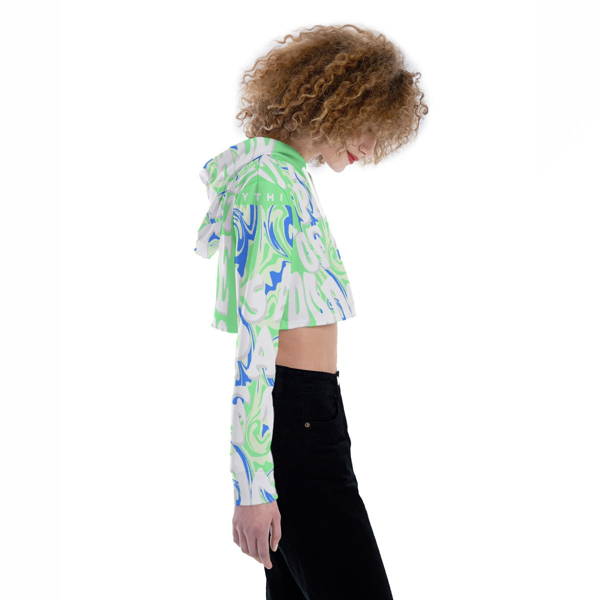 All-Over Print Women's Crop Top Hoodie