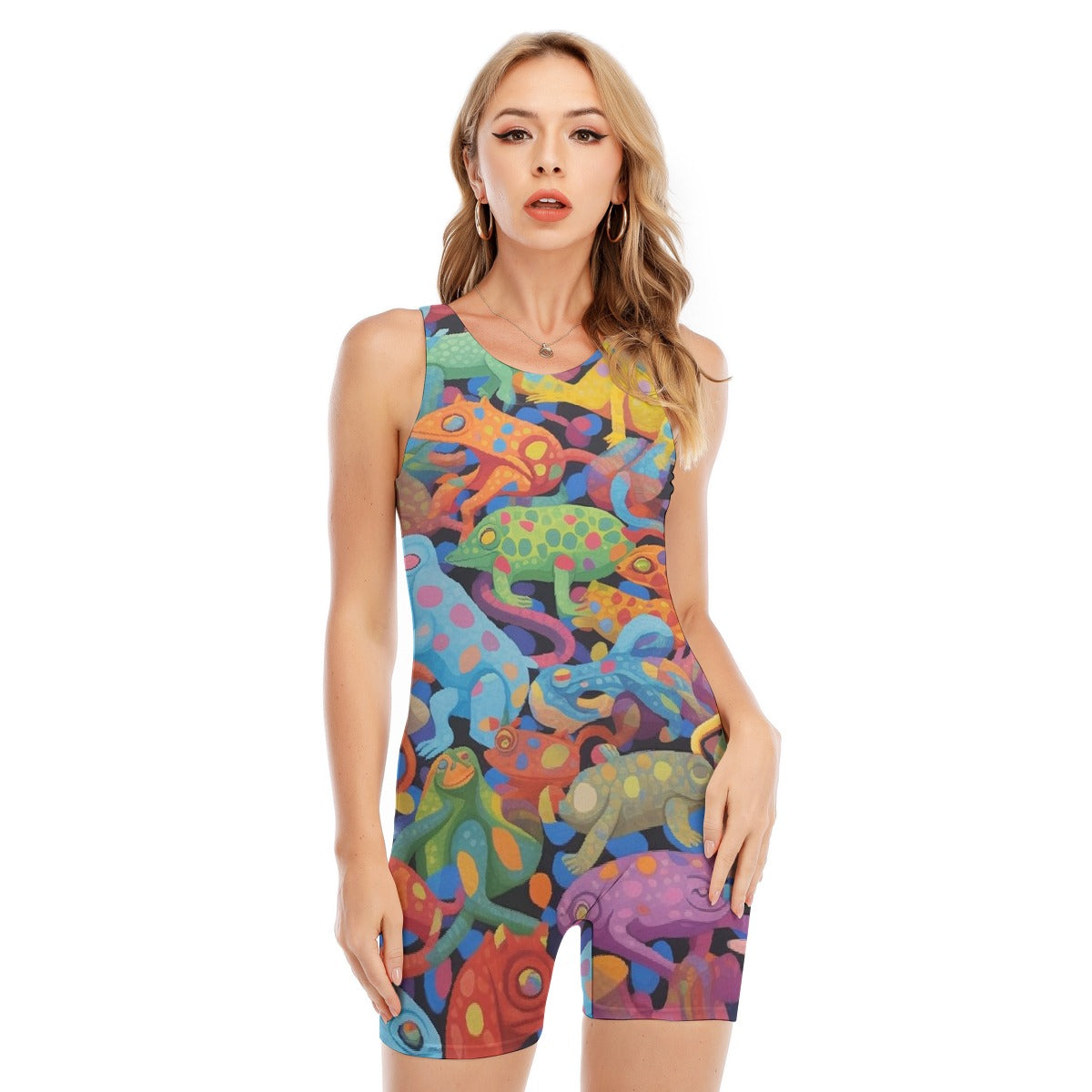 All-Over Print Women's Sleeveless One-piece Swimsuit